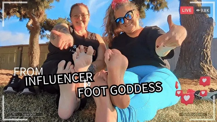 From Influencer to Foot Goddess: MiLF Domme OctoGoddess Converts Fitness Social Media Star Sara to Dirty Foot Domination, Goddess Worship and Female Supremacy