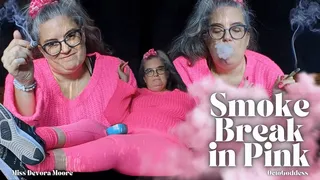 Smoke Break in Pink: OctoGoddess Lo-Fi Smoking in Pink Leggings, Sweater, Socks Ignore POV