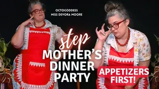 StepMother's Dinner Party Appetizers First: Help StepMom Miss Devora Moore by Serving in Lingerie Encouraged Feminization POV