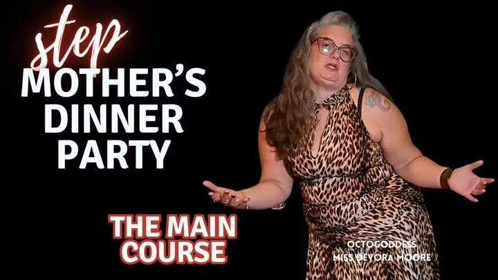 StepMother's Dinner Party Main Course: Help StepMom Miss Devora Moore by Becoming the Table to Serve Dinner On ft Human Furniture Objectification POV