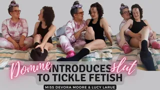 Real MiLF Domme Introduces Pornstar Slut Lucy LaRue to Tickle Fetish: OctoGoddess and LaceBaby First Time Tickling Scene