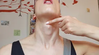 Adam's apple, sharp and sensual