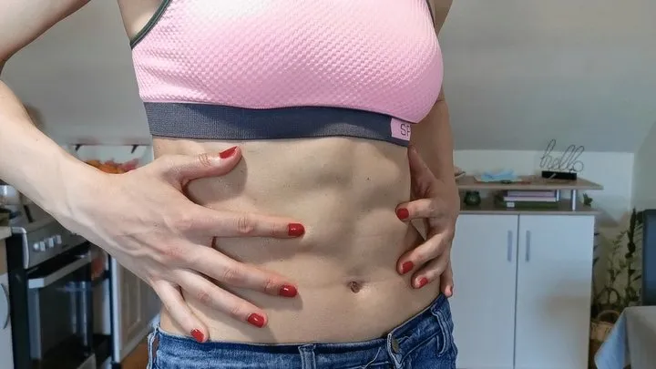 Alexa has a rock hard abs