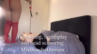 Facesitting, breathplay and head scissoring