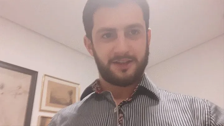 hot guy sweaty jerking on a dress shirt cock and hairy hole