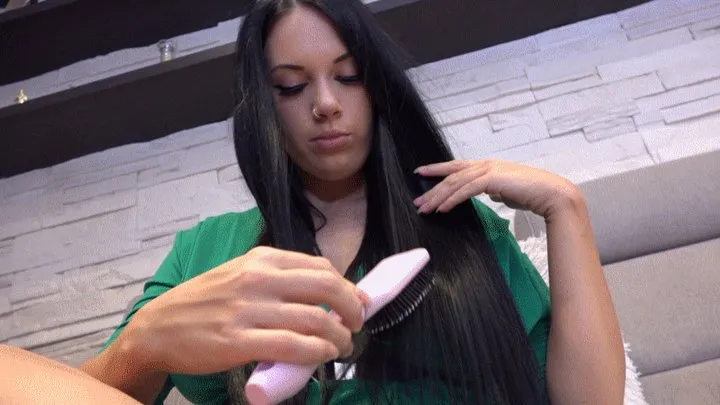 NATASHA - My Precious Hair - Brushing My Hair And Teasing You