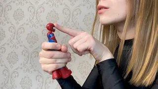 Spider-Man vs giant Black Widow