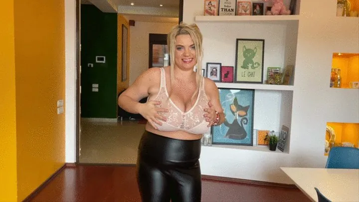 Leather pants tease