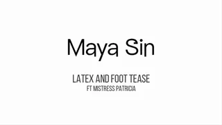 Latex and Foot Tease (POV from below) (Mistress Maya Sin and Mistress Patricia)