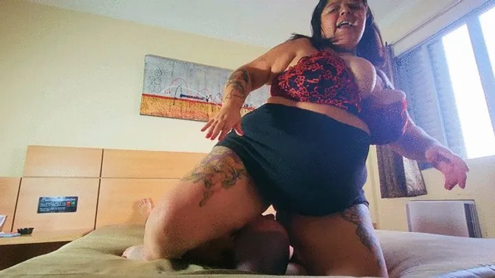 Face sitting sexy domination bbw, part 2, by BBW Turbinada and Slave Covared, (cam by Manu) ,