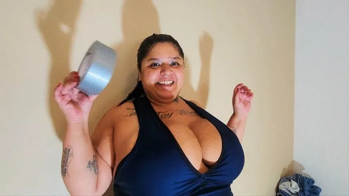 BBW Breast Smothering, part 1, BBW Turbinada and Slave Covared!