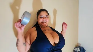 BBW Breast Smothering, part 1, BBW Turbinada and Slave Covared!