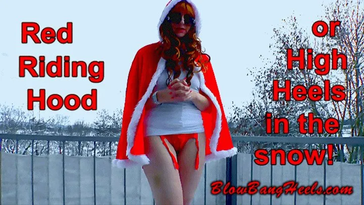 Vicky Heely in: Red Riding Hood - Episode 1 - Part 1 - High Heels in the snow Makeup Lipstick Nylons Costume Toe wiggling spreading