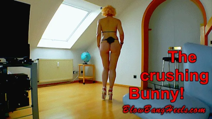 The crushing Bunny! - Episode 1 - starring: Vicky Heely - Part 2 - Walking in High Heels Lingerie Ultra long Toe Nails Wiggling and Spreading