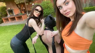 Whipping punishment and pony play lesson with me and Naama