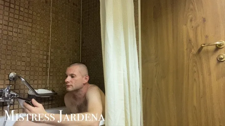 Mistress Jardena- Nasty pervert jerked off in the bathroom and watched porn