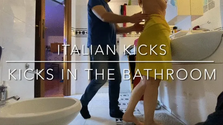 KICKS IN THE BATHROOM!