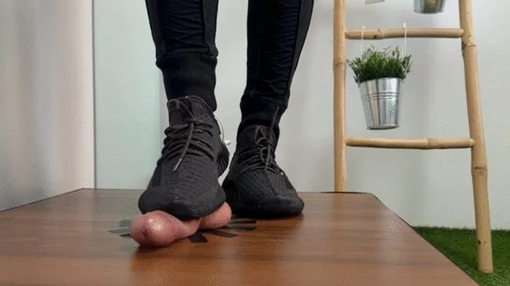 Yeezy Boost 350 V2 MX Dark on Cockbox cumshot Both sides views