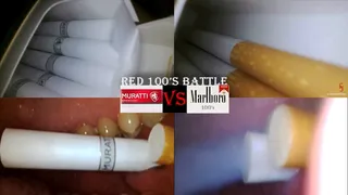 Muratti red 100s vs Marlboro red 100s inside