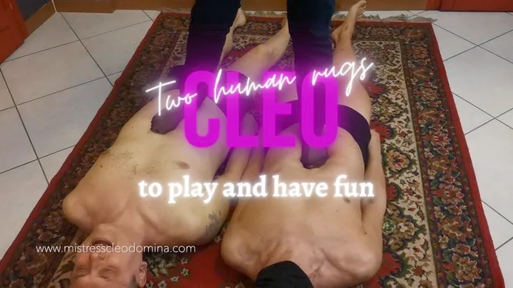 Cleo Domina - Two human rugs to play and have fun