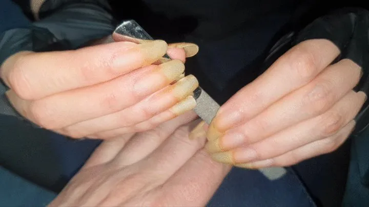 Filing nails