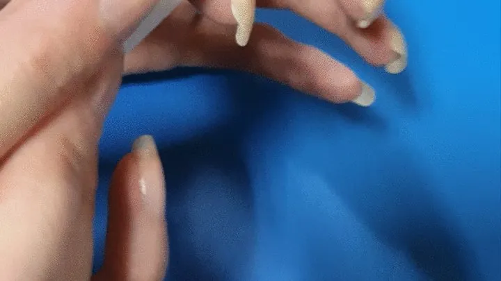 Removing nail polish from long nails