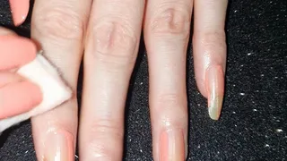 Long natural nails naked
