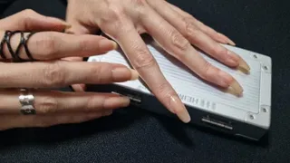 Scratching stuff long natural nails