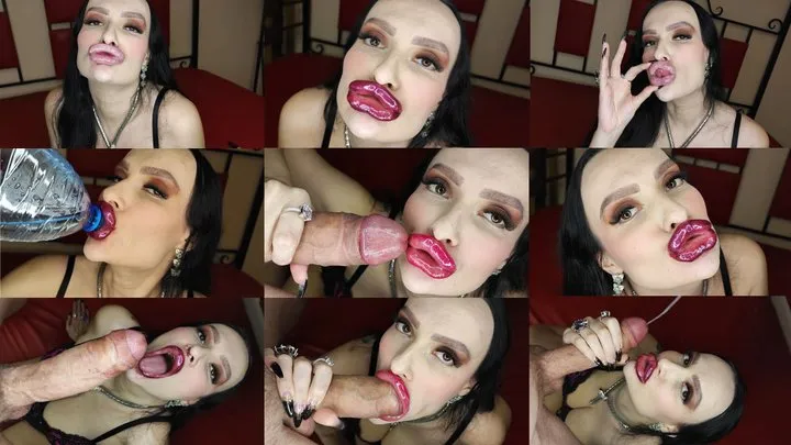 Lip job on big cock immediately after lip augmentation