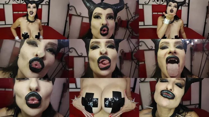 Lustful succubus mesmerizes you with an attack of kisses and licks