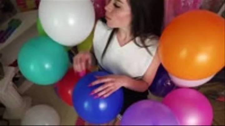 Cheerleader Helium Balloon Pin Popping