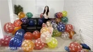 Girl Girl Balloon Popping