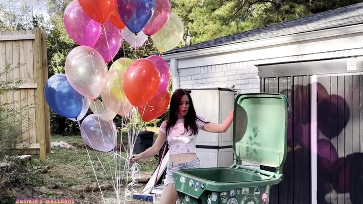 Helium Balloons Into The Garbage