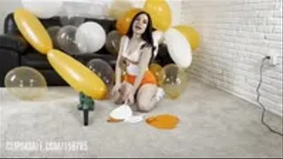 Extended Hooter Girl Balloon Inflation Pop