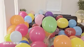 Stripping Nude in Balloons