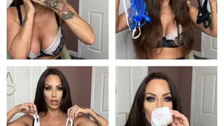 Charlie Monaco Panty and bra Gag Challenge