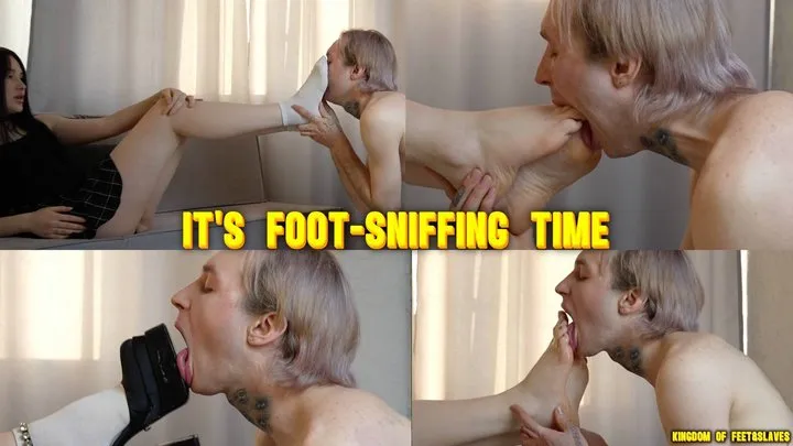 It's foot-sniffing time