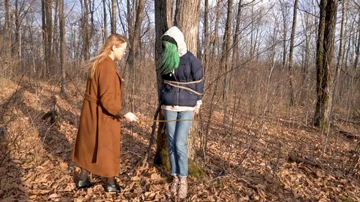 feeding my slave with leaves and moss