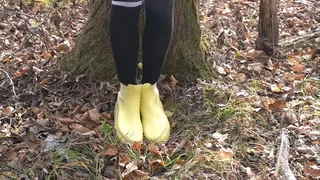 bitch tightly bound in the forest