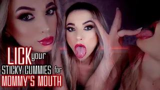 Lick Your Sticky Cummies For Step-Mommy's Mouth