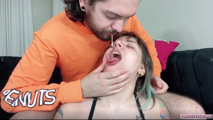 spit and snot swallowing boy-girl