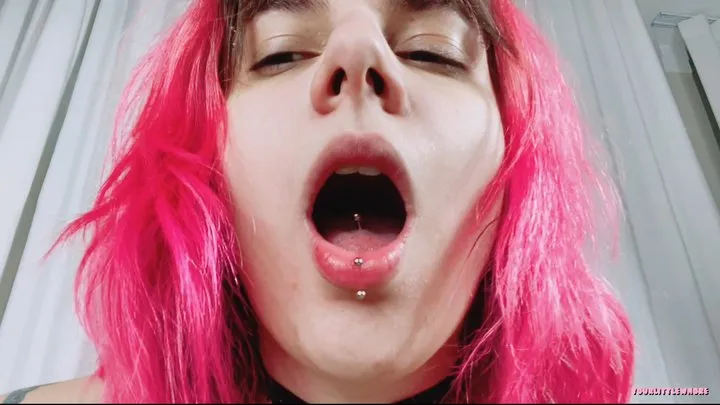 creepy girl makes you her bad breath and fart slave