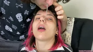 nose blowing and snot facial