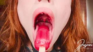 Sloppily Sucking Popsicle Into My Big Mouth Topless