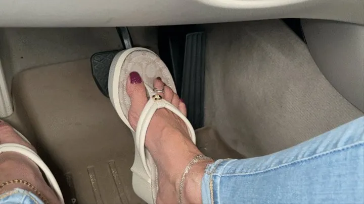 JOI BMW Driving To My Feet In Coach Flip Flops