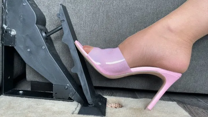 Dry Pumping JOI - Pink Mules & Nylons