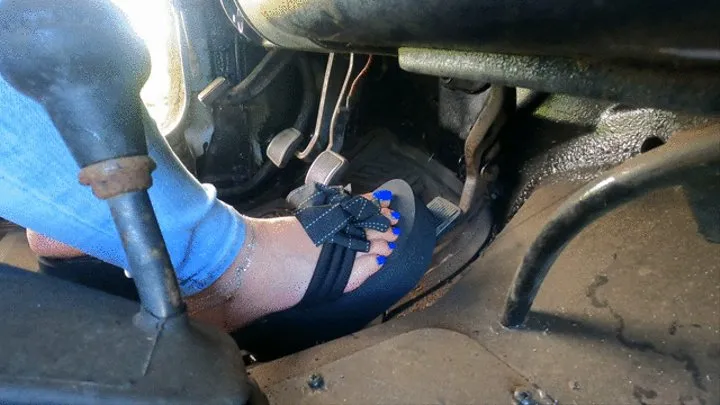 Cranking My '92 Jeep Wrangler in Platform Wedge Flip Flops