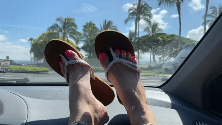 Flip Flop Shoe Play on the Dashboard