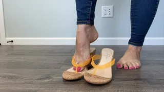 Walking & Modeling Wedge Thongs