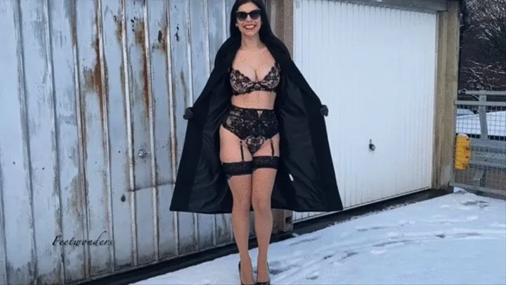 Lingerie and snow